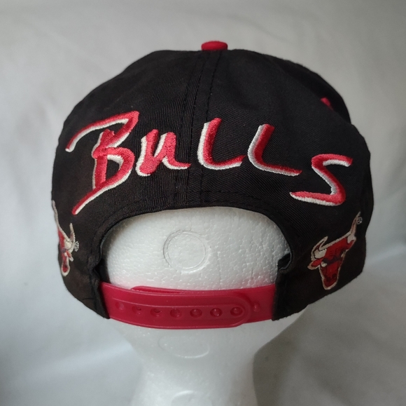 Vintage Chicago Bulls Twins Enterprise SnapBack Hat Cap NBA Graffiti Double Logo - Picture 4 of 12